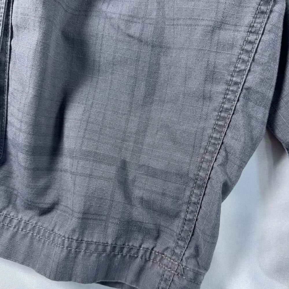 The North Face Cargo Hiking Shorts Mens 36 Gray Plaid Ripstop Utility 36x10.5